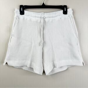 AYR The Waffle Cone Short in Seashell Womens S Pima Cotton Neutral Lounge NEW